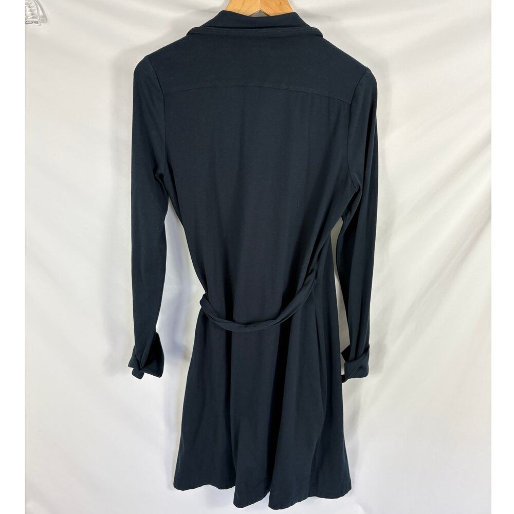 Lands End Collared Long Sleeve True Wrap Dress Size 14 - Picture 4 of 4